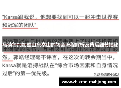 马德鲁加加盟山东泰山的转会流程解析及背后细节揭秘 马德鲁加加盟山东泰山的转会流程解析及背后细节揭秘